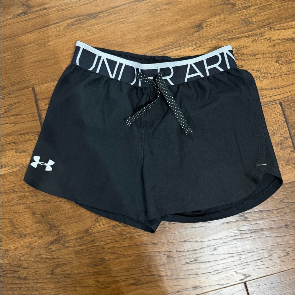 Under Armour Black Women's Athletic Shorts with Branded Waistband